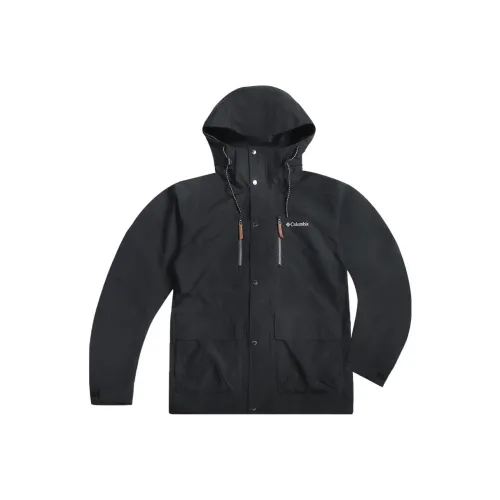 Columbia City Outdoor Collection Waterproof And Windproof Windbreaker Jacket Men's Black