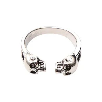Alexander McQueen Twin Skull Ring
