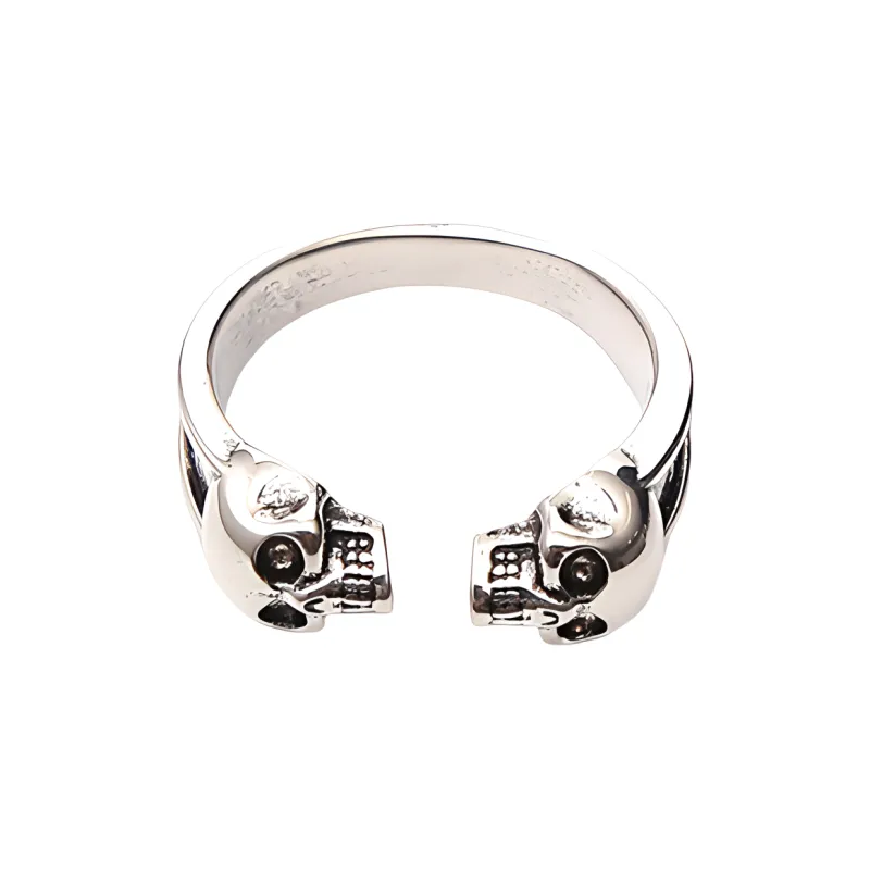 Alexander McQueen Twill Skull Ring-0