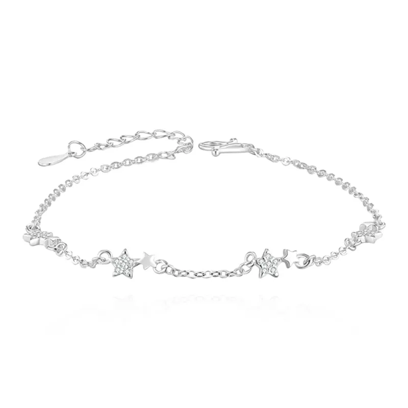 NUSQ Sterling Silver With Zircon Bracelets Women's-0