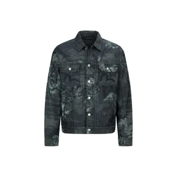 EVISU Denim Jackets Men Denim Blue
