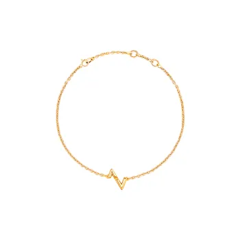 LOUIS VUITTON Lv Volt Upside Down Chain Bracelet Yellow Gold