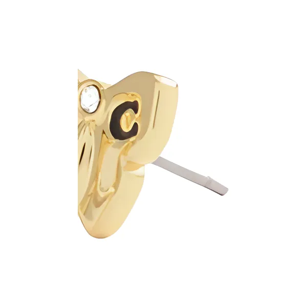 COACH Copper, Metal Stud Earrings Women's Gold-2