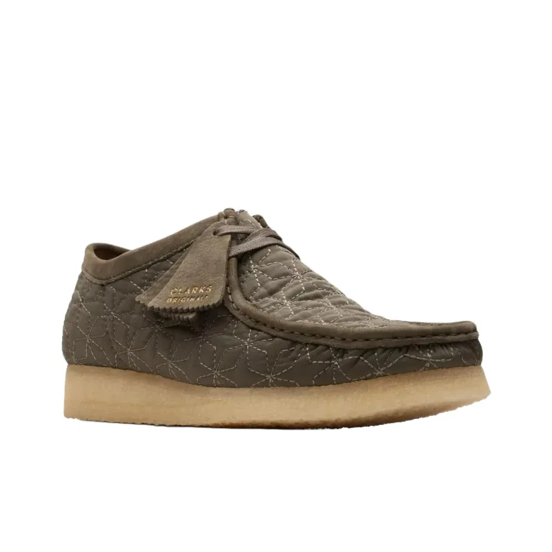 Clarks Wallabee 'Olive Combination' Boots-2
