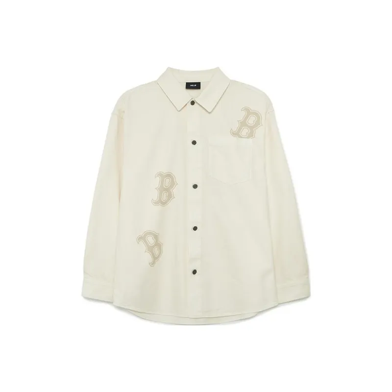 MLB Denim Jackets Unisex Cream-0