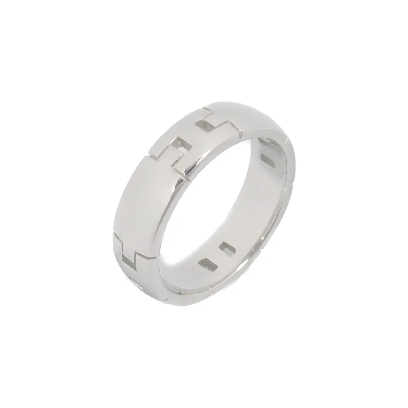 HERMES White Gold Rings Women's Silver-0