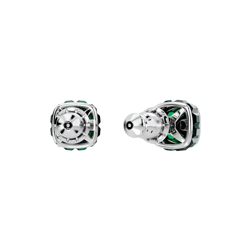 Swarovski Rhodium-Plated Faux Crystal Stud Earrings Women's Green-3