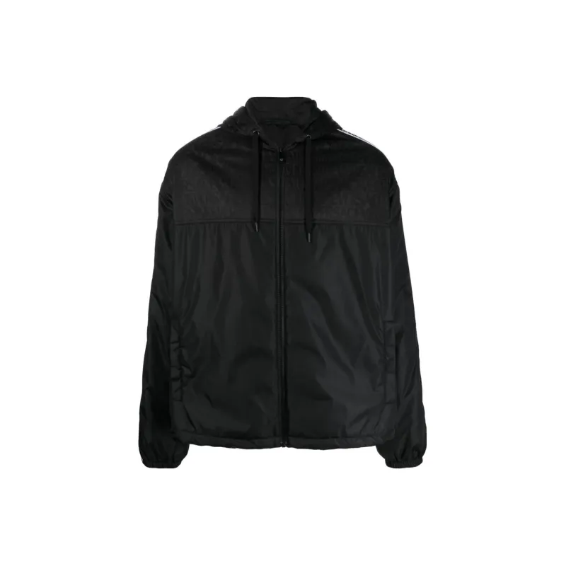 VERSACE Zip Up Drawstring Hooded Jacket-0