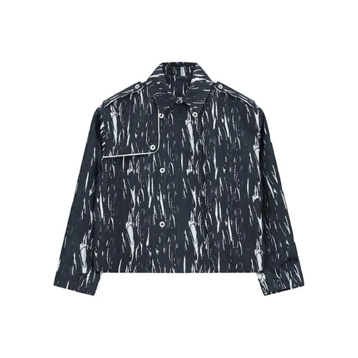TIWILLTANG Jackets Men Silver Black-0