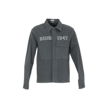 DIOR Quarterly New Products Denim Jackets Men Gray Green