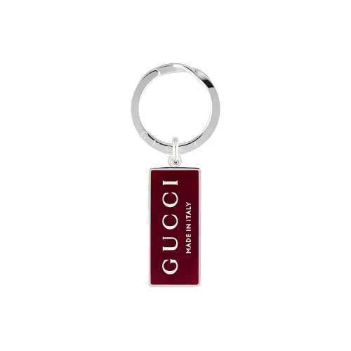 GUCCI Enamel 925 Silver Keychains Unisex Silver