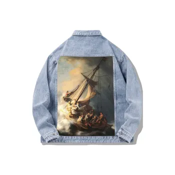 BEENTRILL Denim Jacket Unisex Washed White
