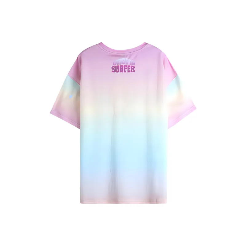 LALABOBO Drop Shoulder Sleeve T Shirt Women's Pink-1