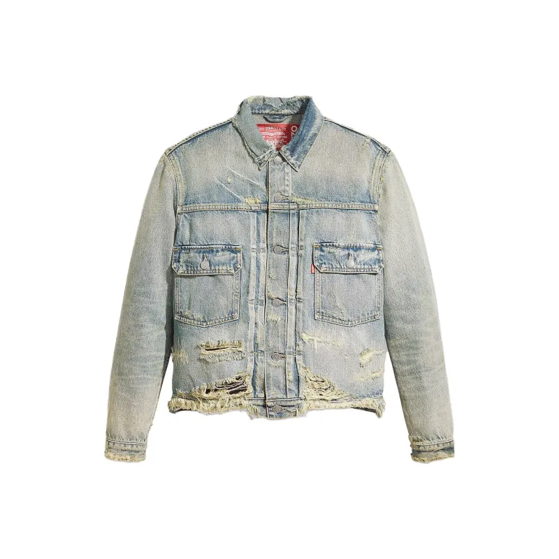 Kenzo X Levis LEVI'S X KENZO CO BRAND Denim Jackets Unisex Light Indigo-0