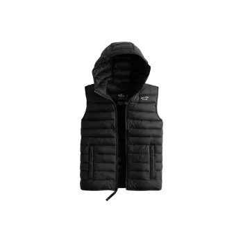 Hollister Vests Men Black