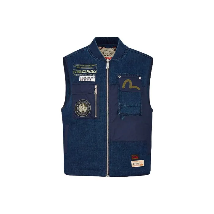 EVISU Vests Men Blue-0