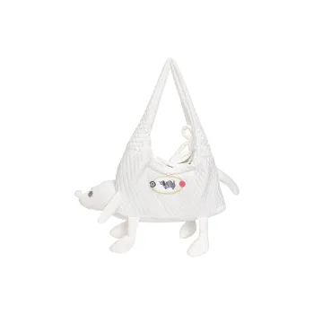 XIANGSU Nylon Shoulder Bag Women's White/Black