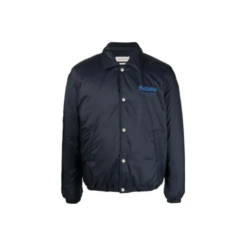 Alexander McQueen Logo Printed Bomber Jacket