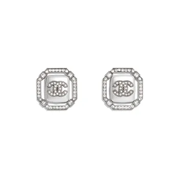 CHANEL Earrings Women's Silver