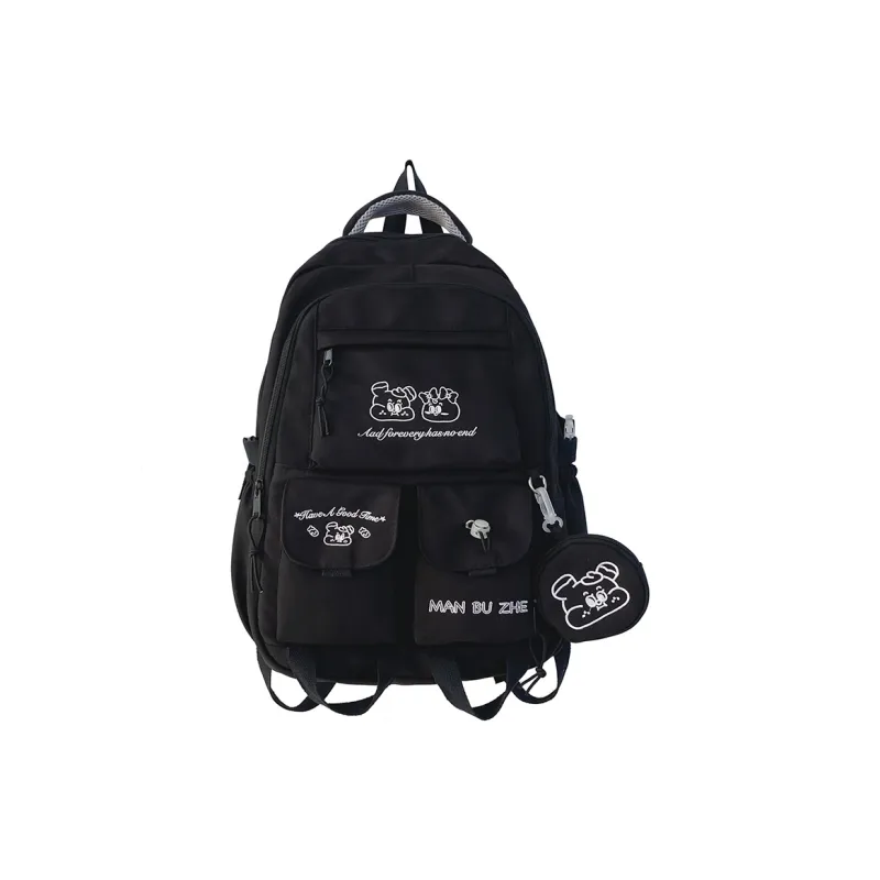 Alcohol Dragon Nylon Backpack Women's Multicolor-0