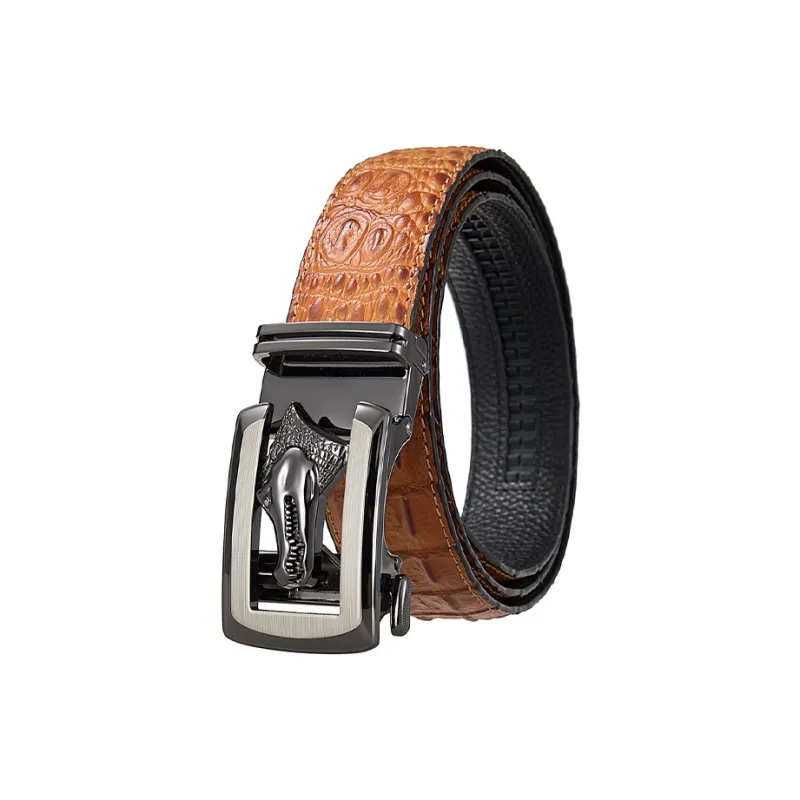 YUZHAOLIN Cow Split Leather Belts Unisex Width 3.5CM-3