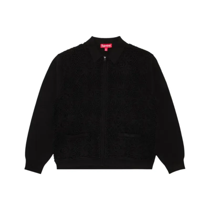 Supreme Crochet Zip Up Cardigan-0