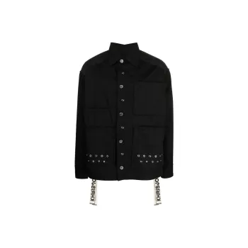 KHRISJOY Eyelet-embellished Military Jacket