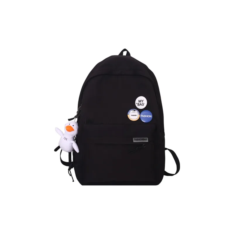LUVISTRUE Nylon Backpack Unisex Ecru/Black-6