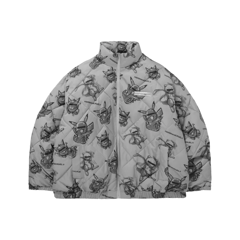 HARSH AND CRUEL Puffer Jackets Unisex-9