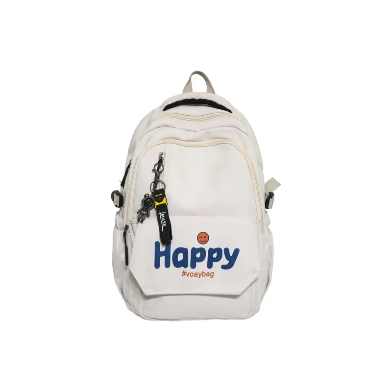 OUZIHUANG Nylon Backpack Unisex Black/White/Red/Blue/Khaki-5
