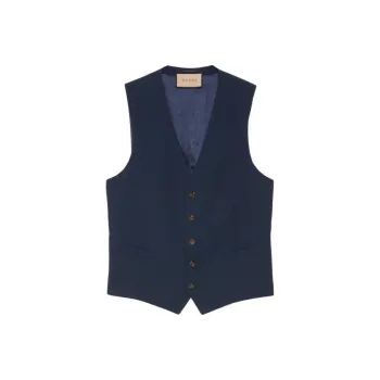 GUCCI Vests Men Dark Blue