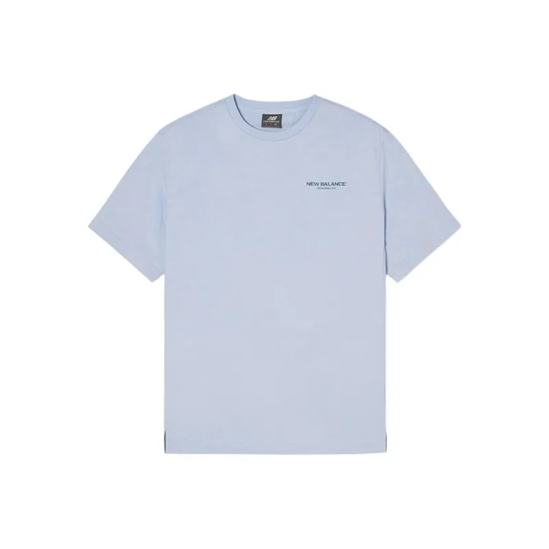 New Balance FROZENSEMI OVER FIT T Shirt Men's Light Blue-0