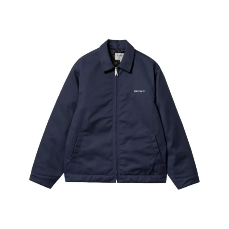 logo zipped jacket Blau