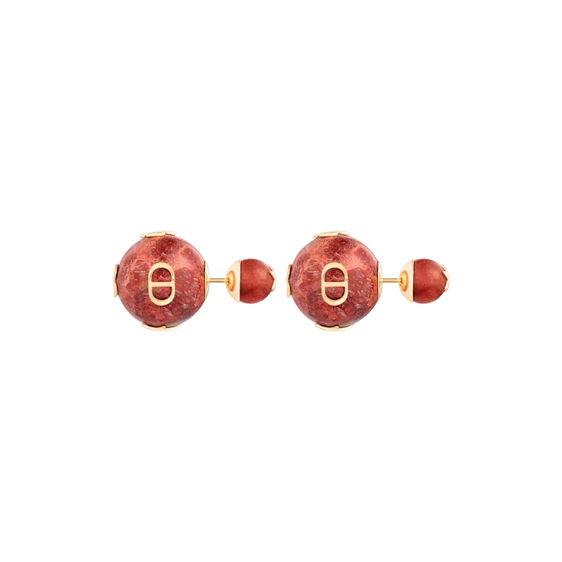 DIOR Earrings Women's Red-2