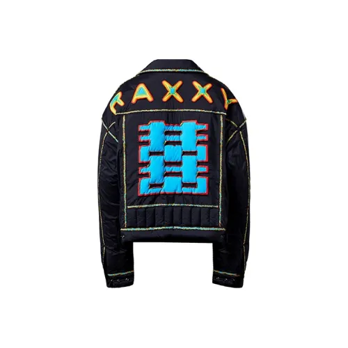 Christopher Raxxy Lapel Loose Fit Thickened Down Jacket Unisex Black