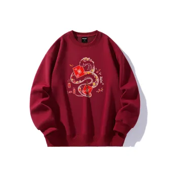 ZMOH Fleece Lined Crew Neck Sweatshirt Unisex
