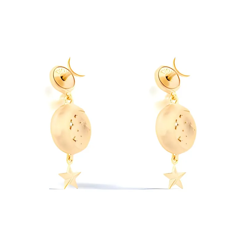 DIOR Metal Earrings Unisex Gold-0