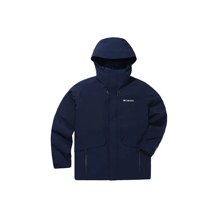 Columbia Water-Resistant Windproof Warm And Rainproof Windbreaker Jacket Men's Blue-0