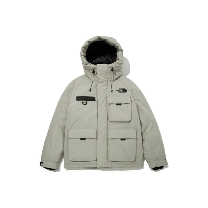 THE NORTH FACE Eco Polar Air Down Jacket Grayish Beige Korea Version-0
