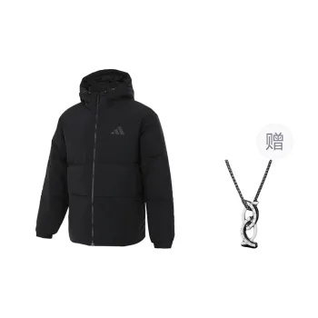Adidas Down Jacket Unisex Black Comes With Necklace