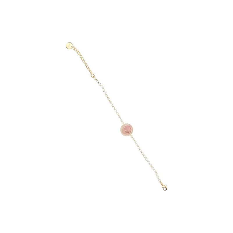DIOR Resin Pearl Cadmium Glass Bracelets Women's Gold-1