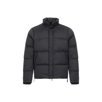 EMPORIO ARMANI Quilted Puffer Jacket With All over Jacquard Eagle