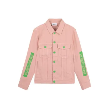 GCDS Denim Jackets Men Pink