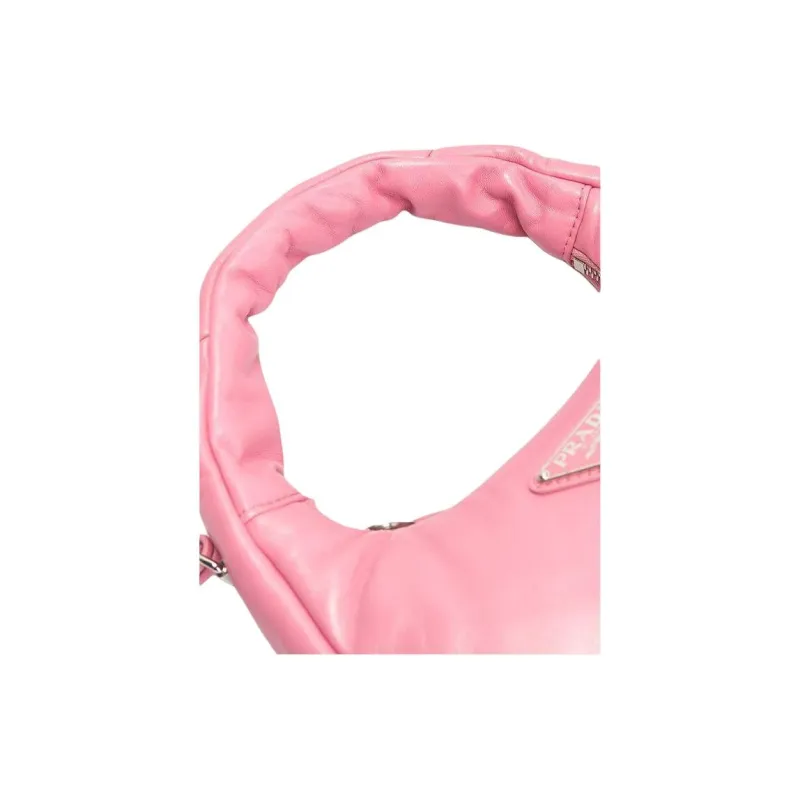 PRADA Nappa Leather Handbag Women's Pink-4