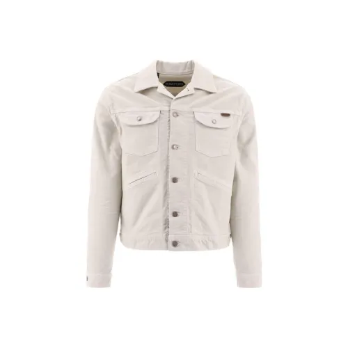TOM FORD Denim Jackets Men Ecru
