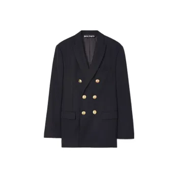 PALM ANGELS Palm Embroidered Double Breasted Blazer