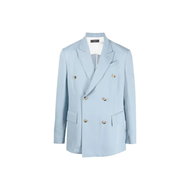 AMIRI Logo Plaque Double Breasted Blazer-0