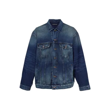 Balenciaga SS22 Denim Jacket Men's Blue