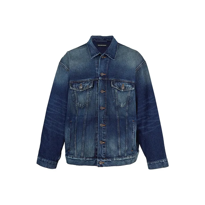 Balenciaga SS22 Denim Jacket Men's Blue-0