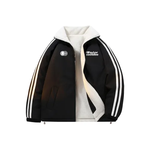 panelled feather-down jacket